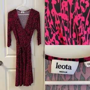 A line Leota faux wrap dress